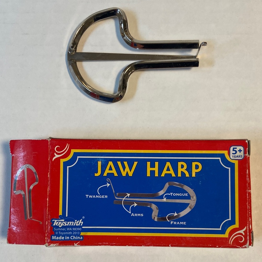 SMITH Silver Jaw Harp with Red Box